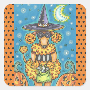 ADESIVO QUADRADO PEDAÇOS DE PÓDULOS DE PÔMPKIN HALLOWEEN