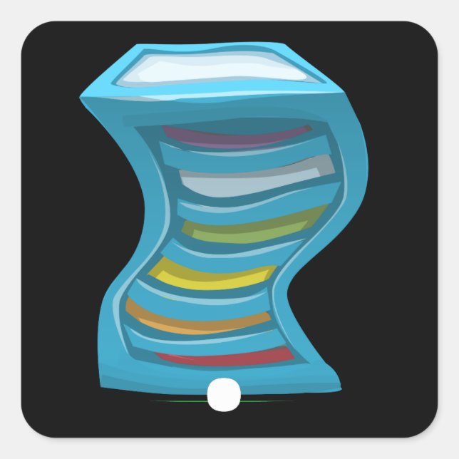 Adesivo Quadrado Pedes multicolorido lisos para móveis brilhantes (Frente)