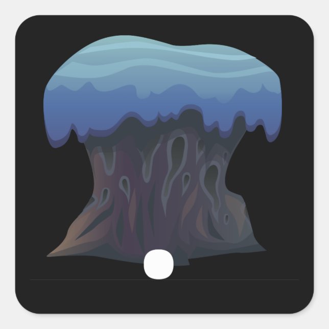 Adesivo Quadrado Pedestal de uralia lateral para mobiliário reluzen (Frente)