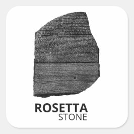 Adesivo Quadrado Pedra de Roseta: Hieróglifo Língua do Antigo Egito
