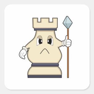 Adesivo Quadrado Pedra do xadrez Rook em Chess.PNG