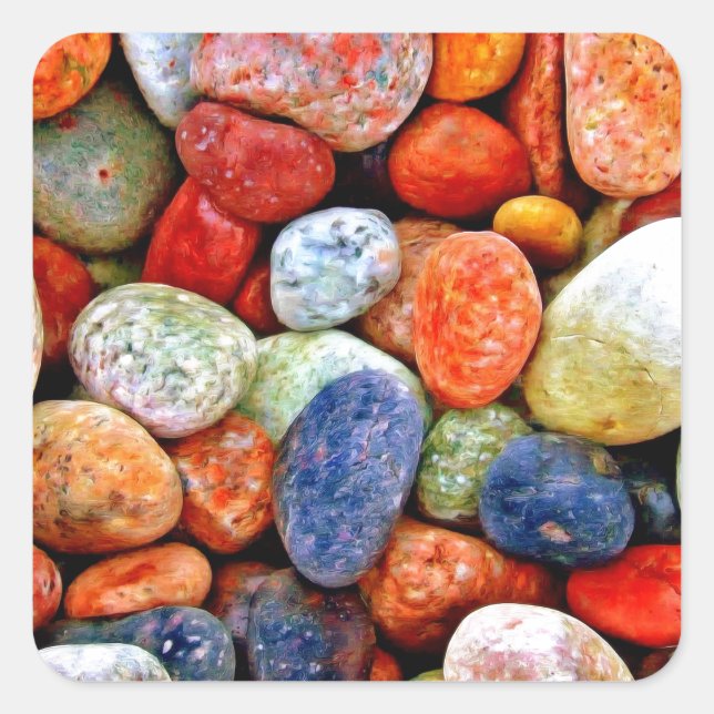 Adesivo Quadrado Pedra e pedúnculo (Frente)