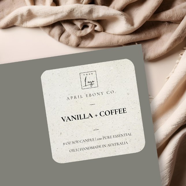 ADESIVO QUADRADO PEDRA ESPALHADA DE LOGOTIPO MÍNIMO ELEGANTE SIMPLE (Criador carregado)