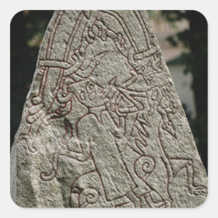 Adesivo Quadrado Pedra Runic
