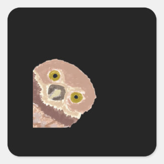 Adesivo Quadrado Peekabo Engraçado Design De Halloween