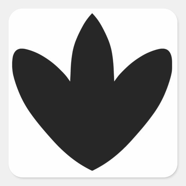 Adesivo Quadrado Pegada do Dinossauro (Frente)