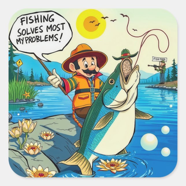 Adesivo Quadrado Pegando Bons Víblios! (Frente)