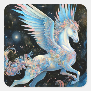 Adesivo Quadrado Pegasus Fantasy Art