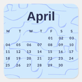 Adesivo Quadrado Pegatinas mes del año - April (S'K) *2022