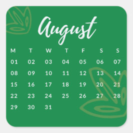 Adesivo Quadrado Pegatinas mes del año - August (S'G) *2022