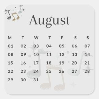 Adesivo Quadrado Pegatinas mes del año - August (S'I) *2022