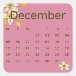 Adesivo Quadrado Pegatinas mes del año - December (S'F) *2022