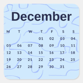Adesivo Quadrado Pegatinas mes del año - December (S'K) *2022
