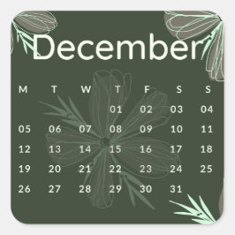 Adesivo Quadrado Pegatinas mes del año - December (S'L) *2022