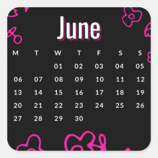 Adesivo Quadrado Pegatinas mes del año - June (S'D)