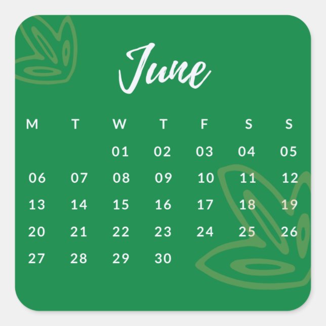 Adesivo Quadrado Pegatinas mes del año - June (S'G) *2022 (Frente)