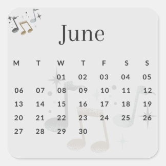 Adesivo Quadrado Pegatinas mes del año - June (S'I) *2022