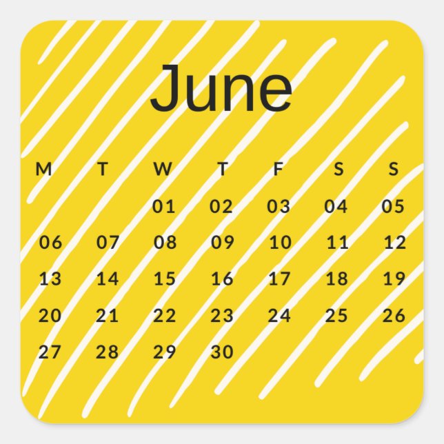 Adesivo Quadrado Pegatinas mes del año - June (S'J) *2022 (Frente)