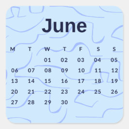 Adesivo Quadrado Pegatinas mes del año - June (S'K) *2022