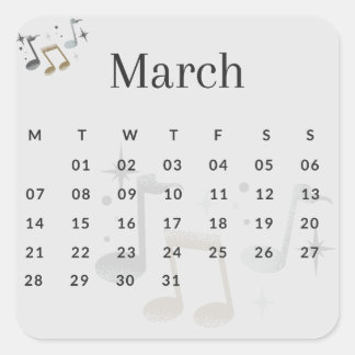 Adesivo Quadrado Pegatinas mes del año - March (S'I) *2022