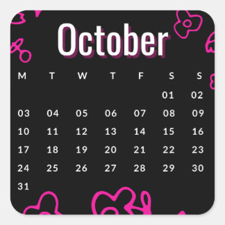 Adesivo Quadrado Pegatinas mes del año - October (S'D)