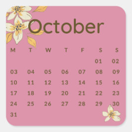 Adesivo Quadrado Pegatinas mes del año - October (S'F) *2022
