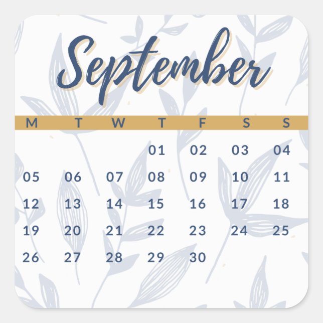 Adesivo Quadrado Pegatinas mes del año - September (S'A) (Frente)