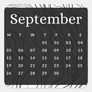 Adesivo Quadrado Pegatinas mes del año - September (S'B)