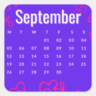 Adesivo Quadrado Pegatinas mes del año - September (S'C)