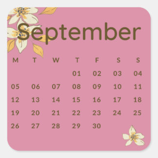 Adesivo Quadrado Pegatinas mes del año - September (S'F) *2022
