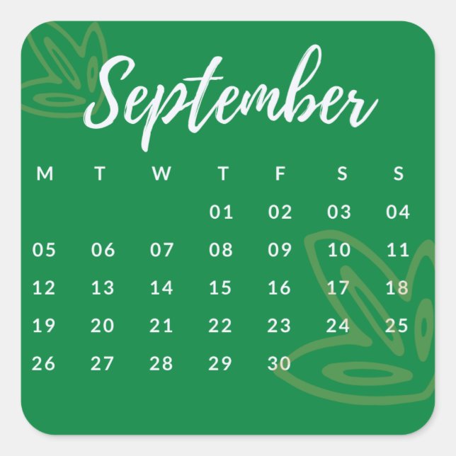 Adesivo Quadrado Pegatinas mes del año - September (S'G) *2022 (Frente)