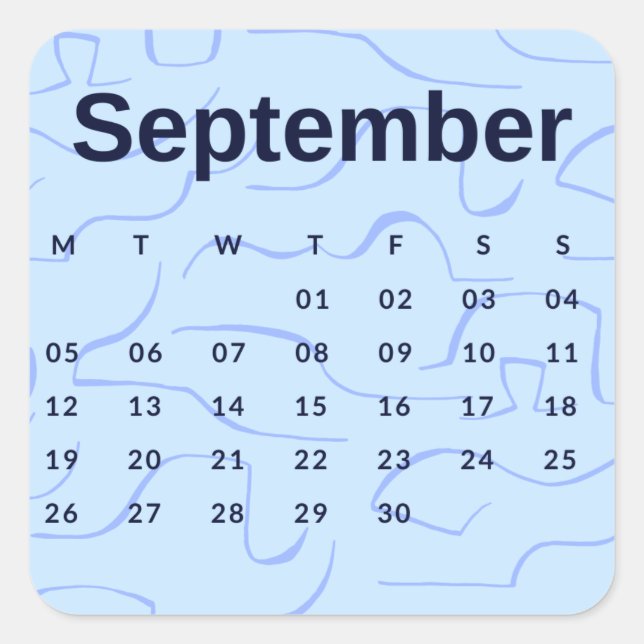 Adesivo Quadrado Pegatinas mes del año - September (S'K) *2022 (Frente)