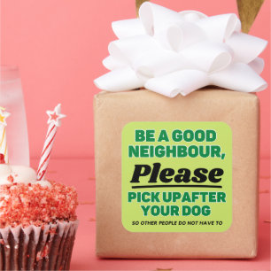 Adesivo Quadrado Pegue Depois Do Seu Cachorro