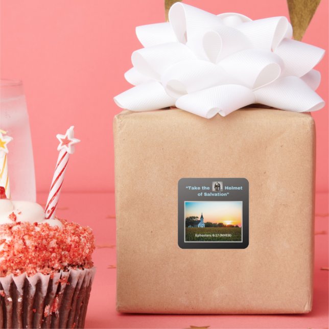 Adesivo Quadrado Pegue o capacete da salvação - Stickers quadrados (Festa)