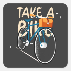 Adesivo Quadrado Pegue Uma Bike
