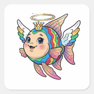 ADESIVO QUADRADO PEIXE-ANJO