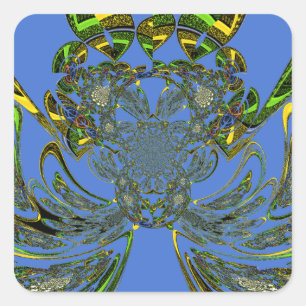 Adesivo Quadrado Peixe de penas