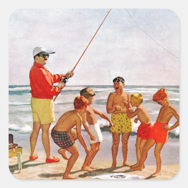 Adesivo Quadrado Peixe Grande e Polonês de Richard Sargent (Frente)