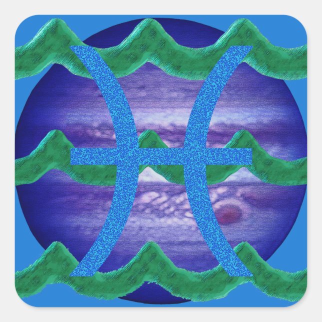 Adesivo Quadrado Peixes (Frente)