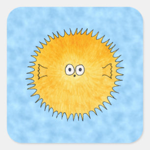 Adesivo Quadrado Peixes de porco-