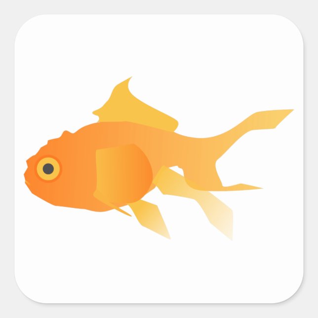 Adesivo Quadrado Peixes dourados (Frente)
