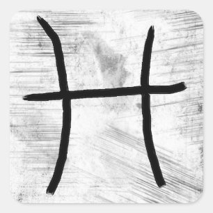 Adesivo Quadrado Peixes Horoscópio Sinal Astrológico Zodiático
