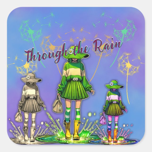 Adesivo Quadrado Pela Chuva (Frente)