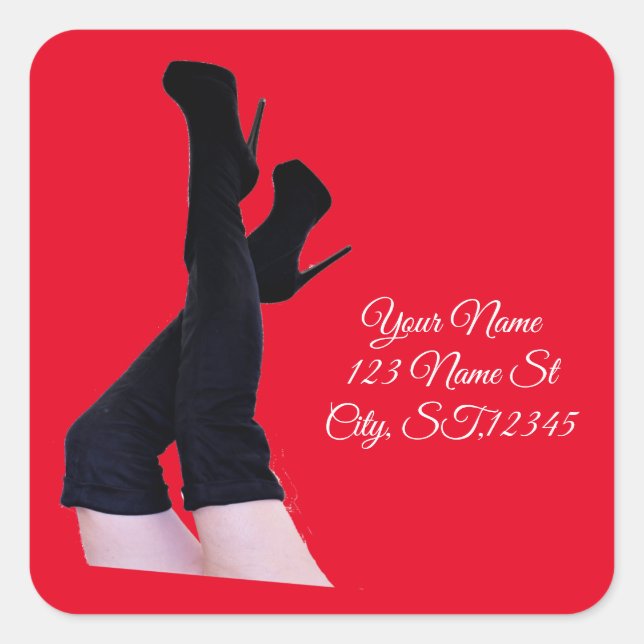 Adesivo Quadrado Pele Preta Boot Thunder_Cove (Frente)