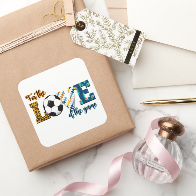 Adesivo Quadrado Pelo Amor Do Caça Mãe Leopardo (Presentear)