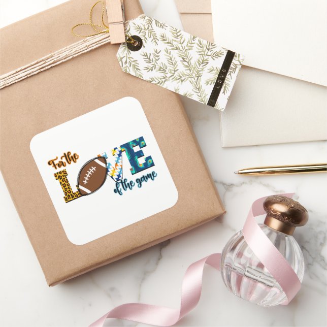 Adesivo Quadrado Pelo Amor Do Jogo, Mãe Leopardo (Presentear)