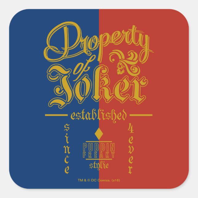 Adesivo Quadrado Pelotão do suicídio | Puddin Freaky (Frente)