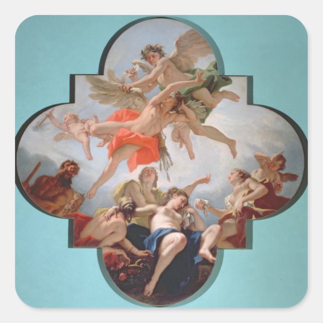 Adesivo Quadrado Pena de Cupido (óleo na canvas) (Frente)