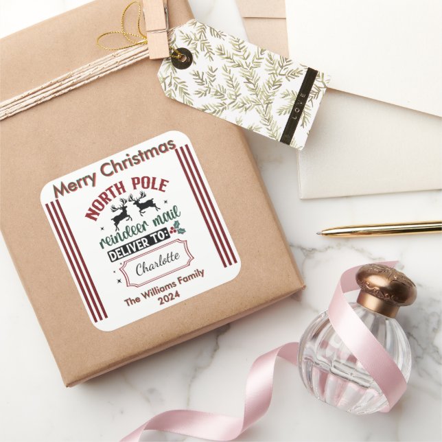 Adesivo Quadrado Penalizador de Correio de Reprodução de Feriados (Presentear)