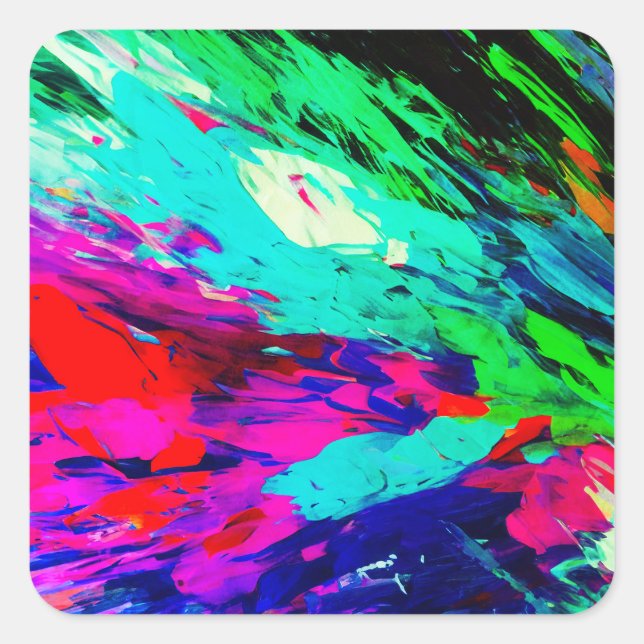 Adesivo Quadrado Penas cor-de-rosa Fisbee (Frente)